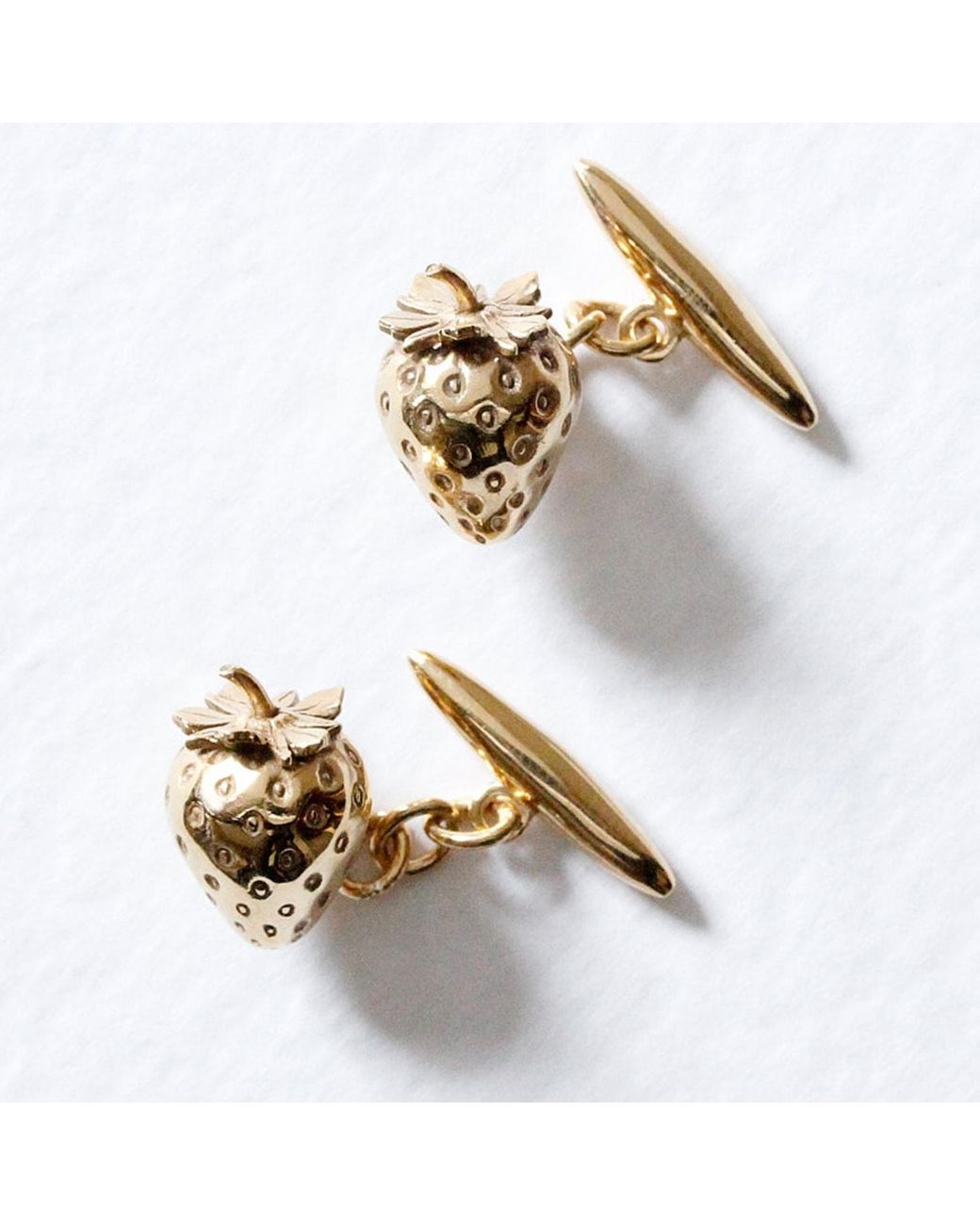 Lee Renee Metallic Strawberry Cufflinks – for men