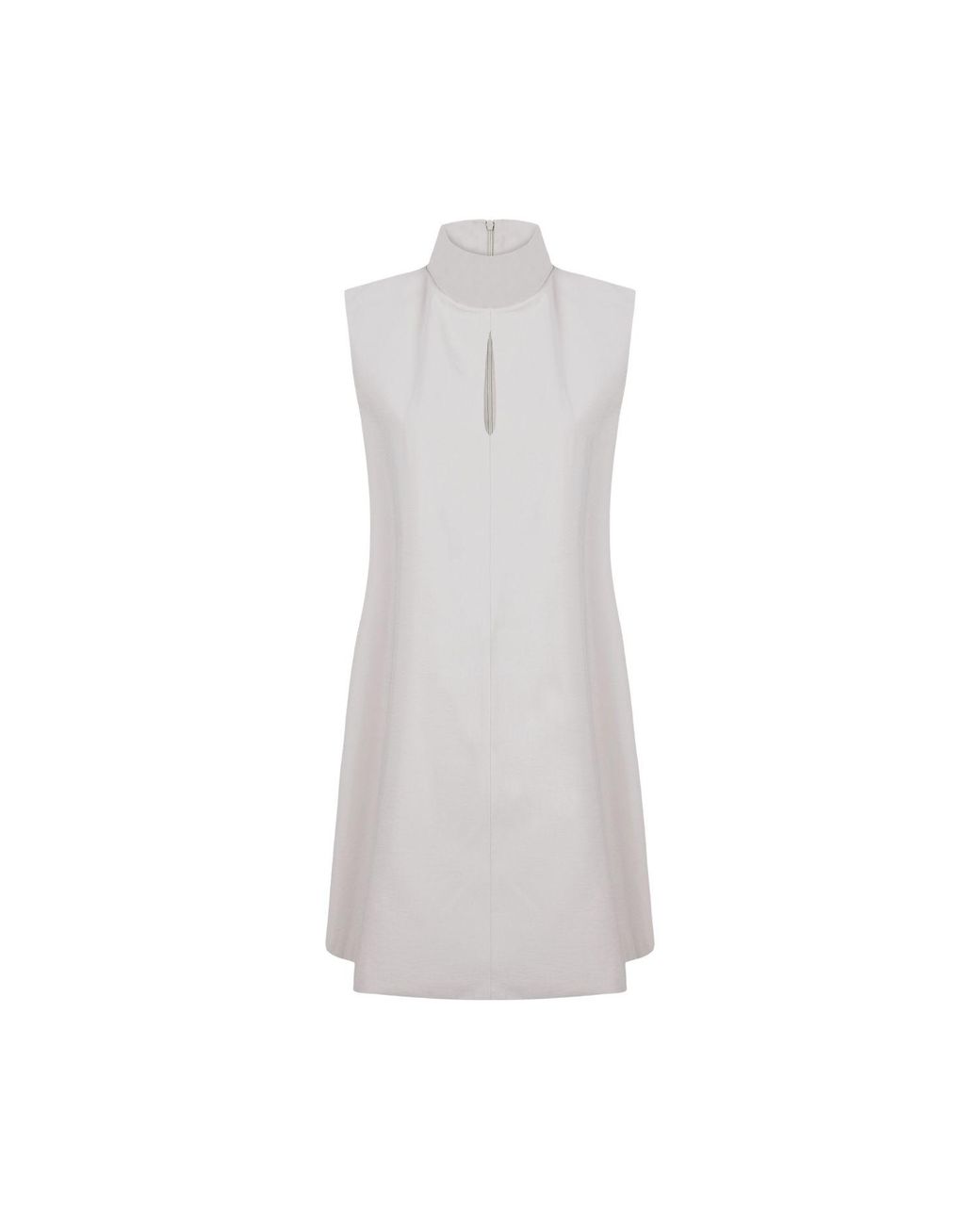 Thisisu Collection Gray Nara Cut-Out High-Neck Mini Dress – Ecru