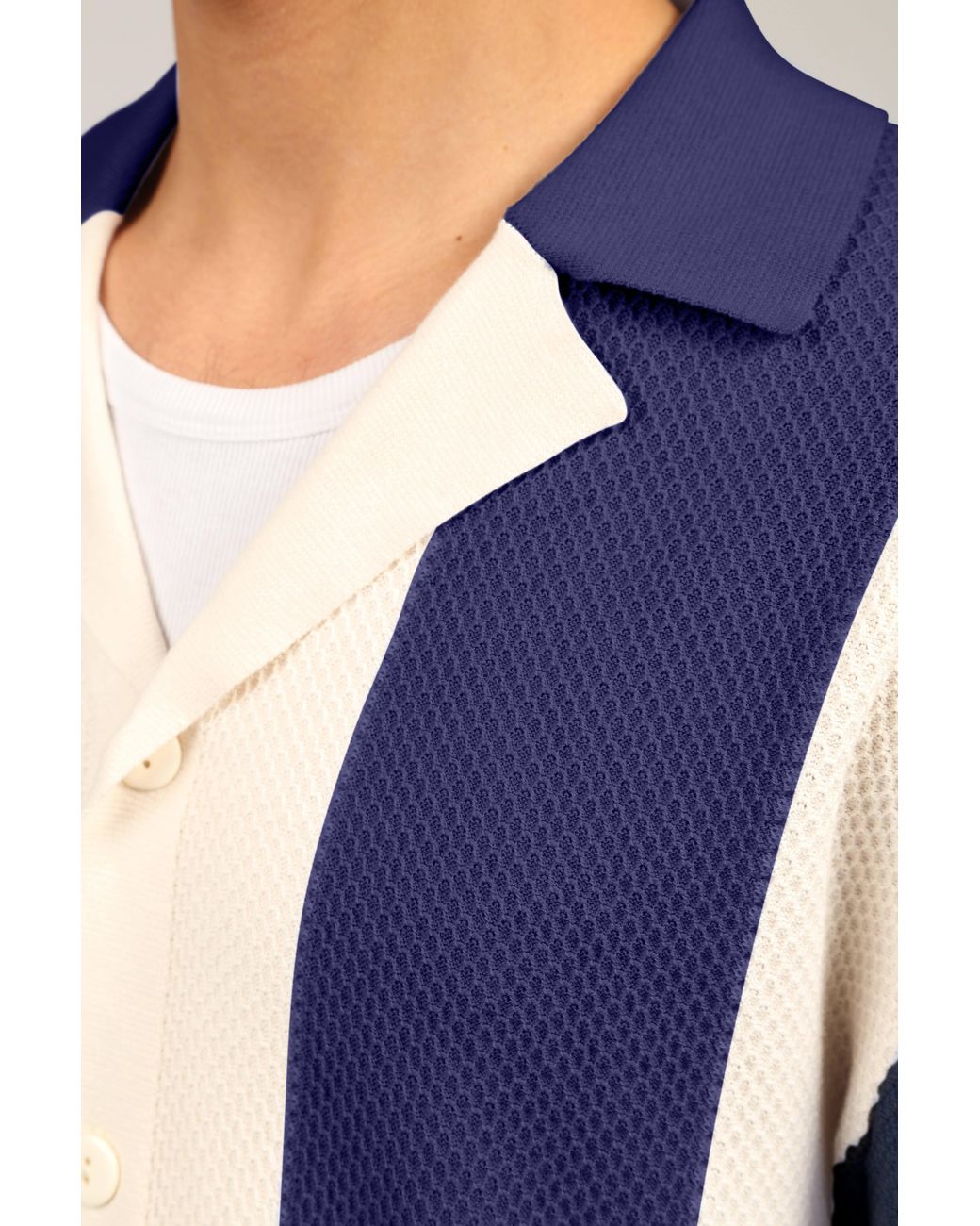 Hay Life Blue Striped Knit Shirt