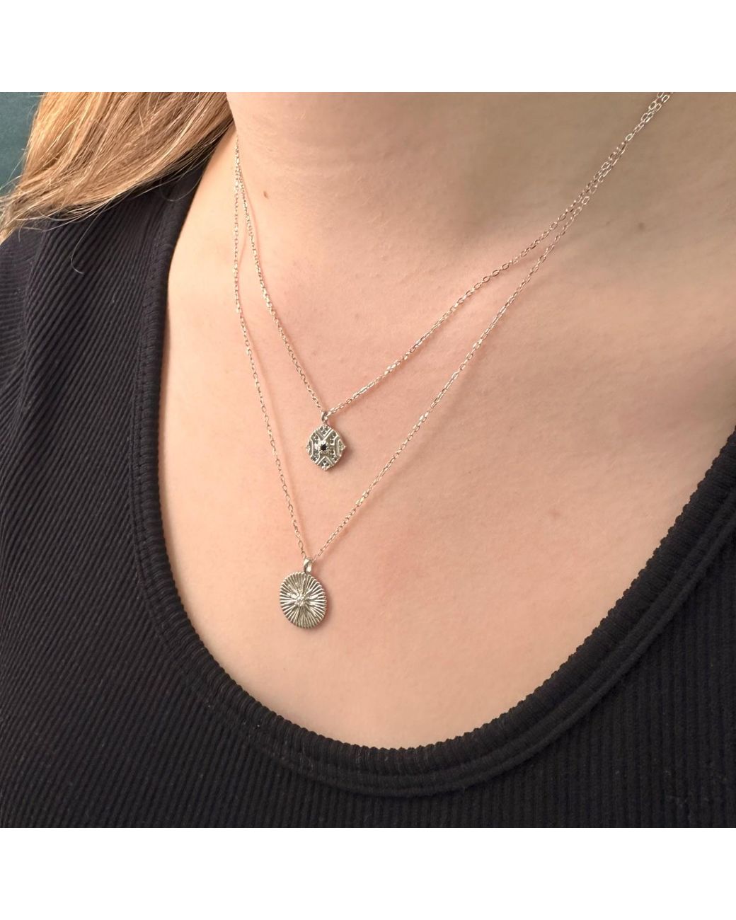 Clemence Wren Metallic Radiant Star Pendant Necklace