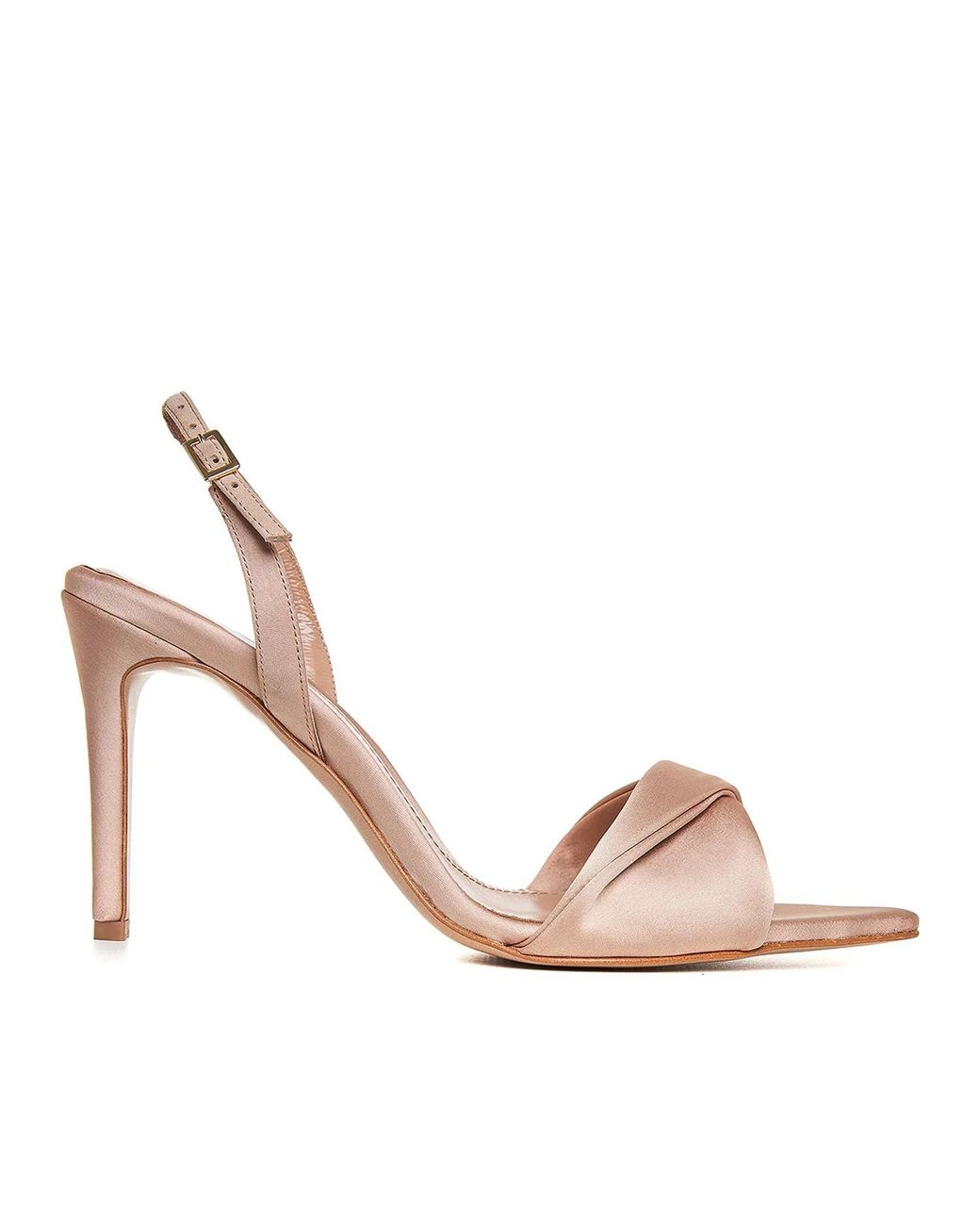 Ginissima Pink Neutrals Chloe-Nude Satin Sandals