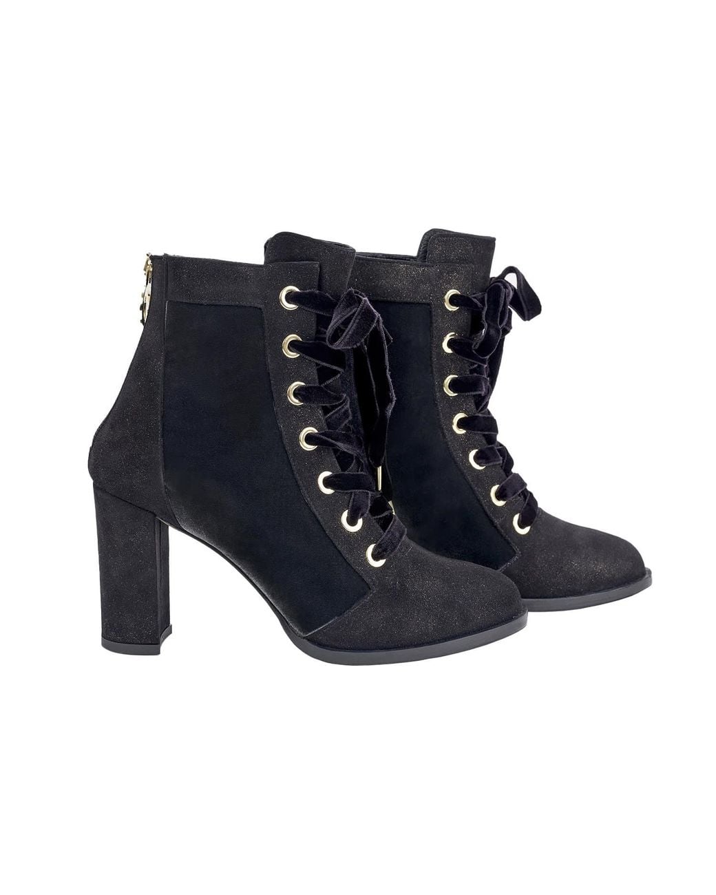 Moon D'elle Blue Cangiante Ankle Boots