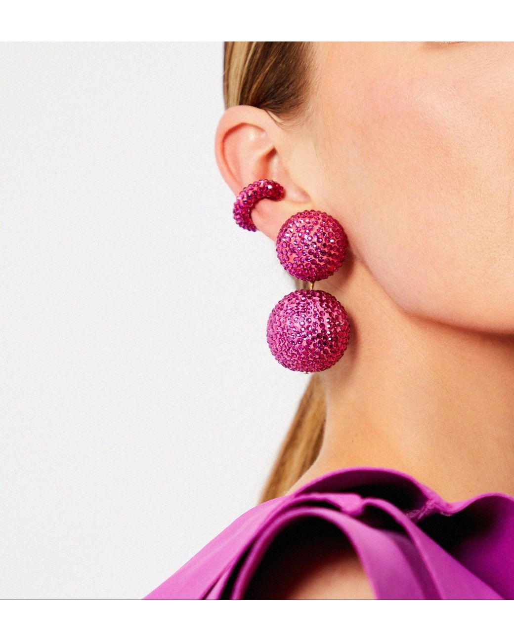 PINAR OZEVLAT Pink Crystallised Bon Bon's Fuchsia