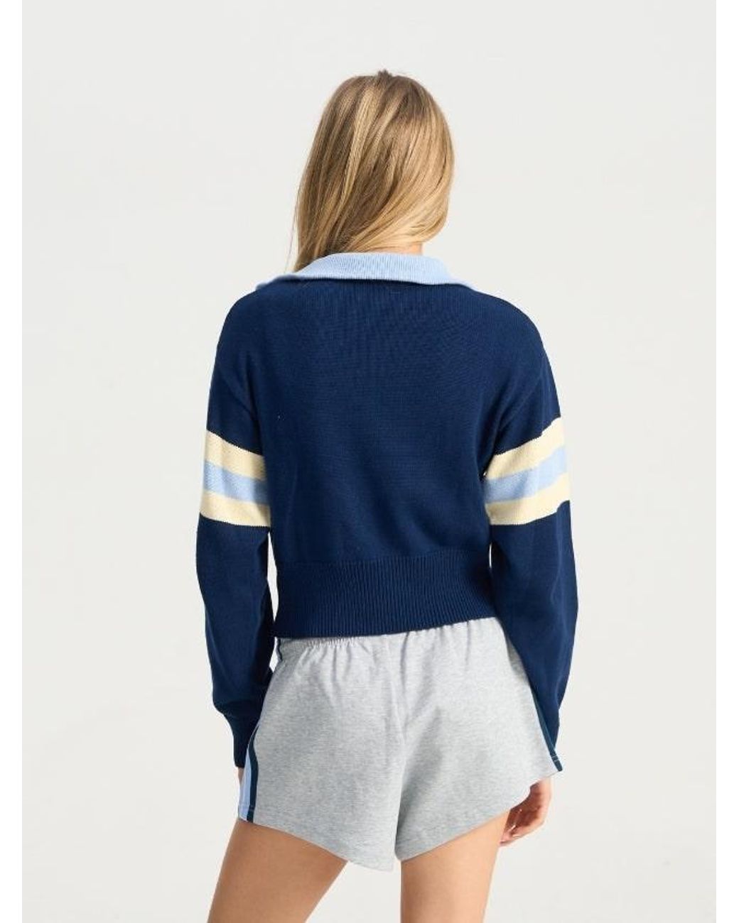 Bondi Active Blue Victory Zip Knit