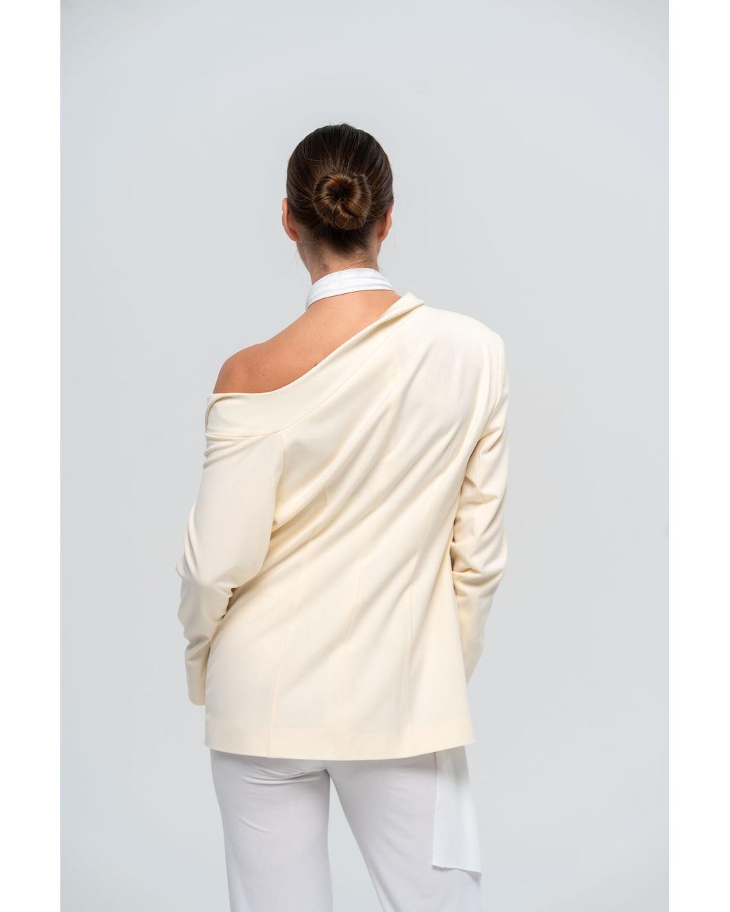 The Ethos Studio White Lyra Blazer