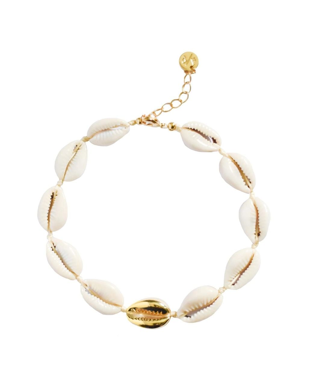 Adriana Pappas Designs Metallic Single Mini Shell Anklet