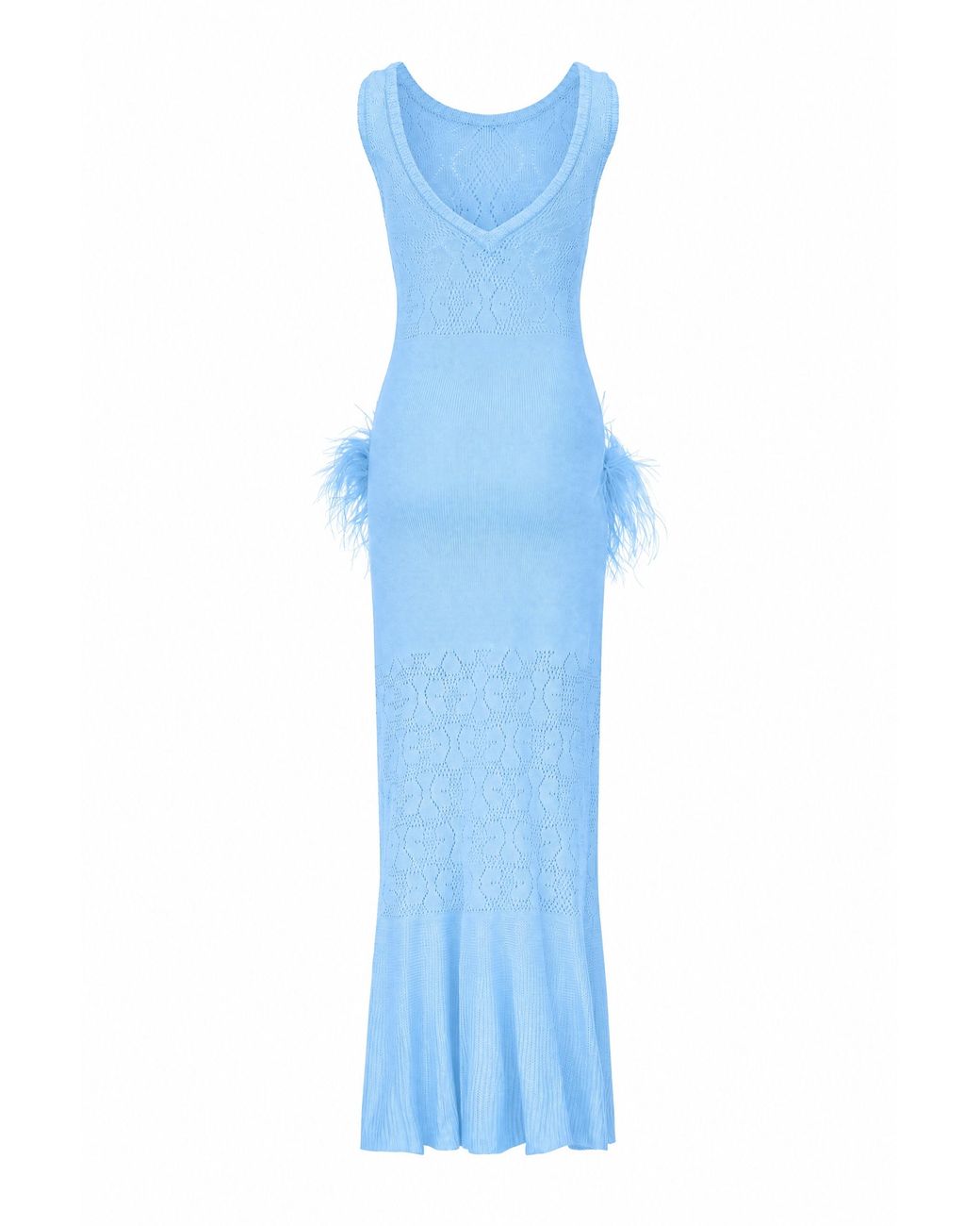 Andreeva Blue Aqua Bamboo Knit Dress