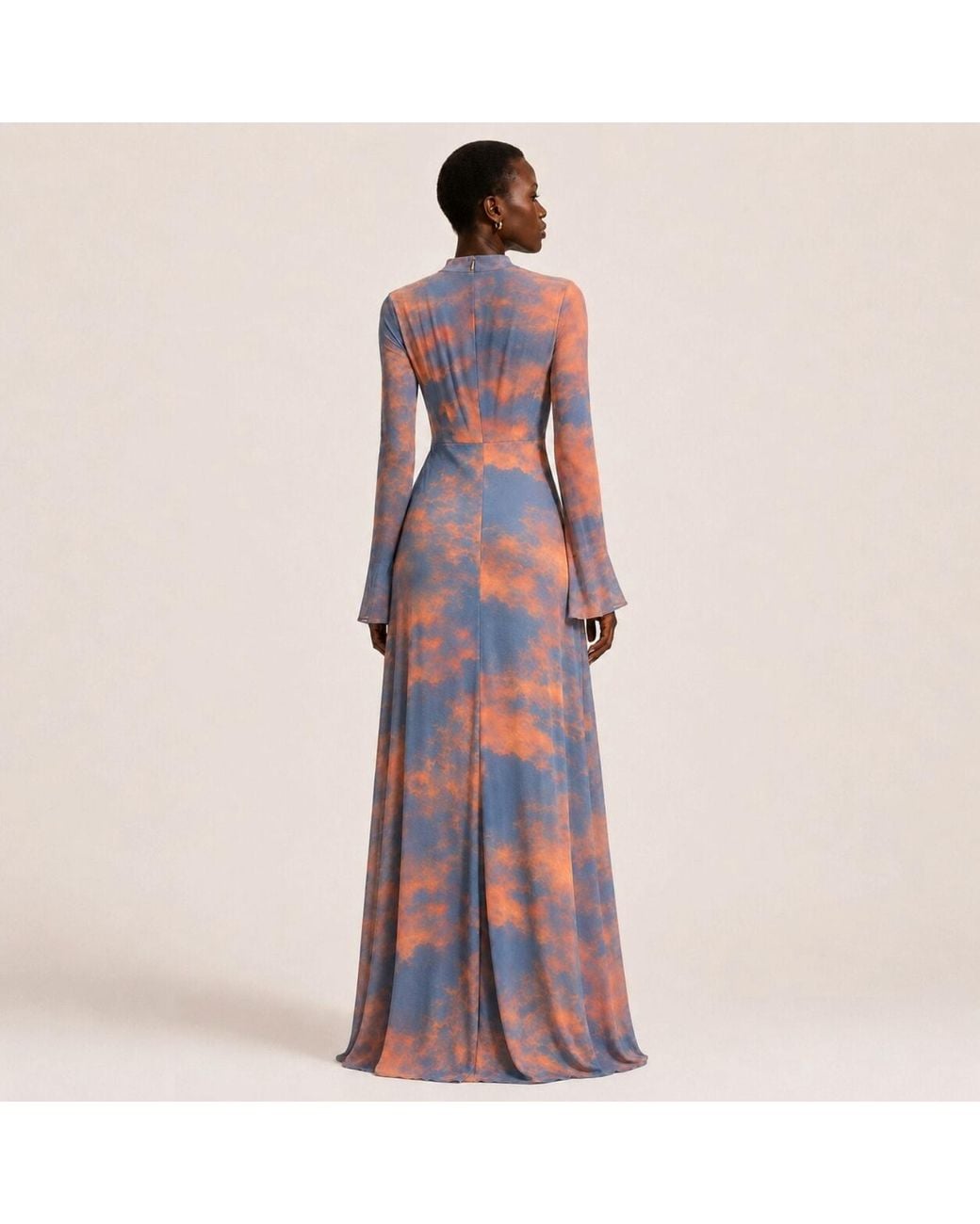 Chuks Collins Blue Sunset Mesh Gown