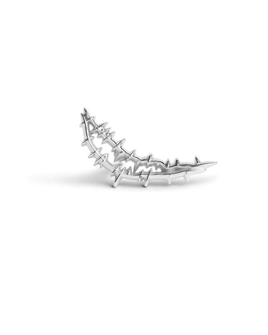 Kasun Metallic Smile Stud Earrings