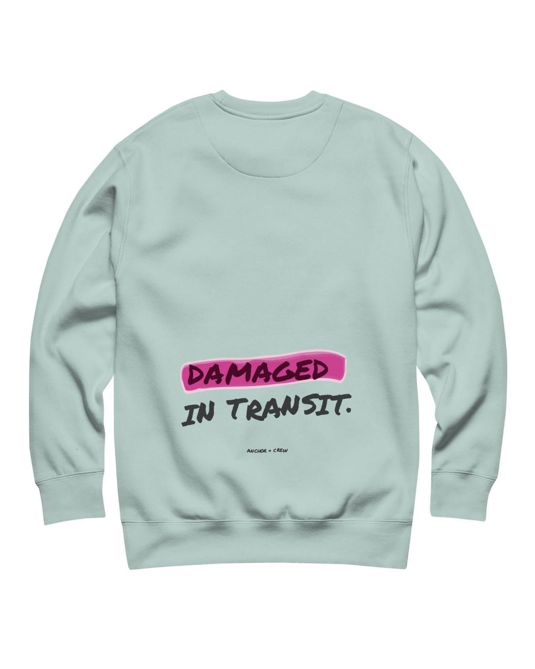Anchor and Crew Green Ice Out For Delivery Annotations Organic Cotton Sweatshirt
