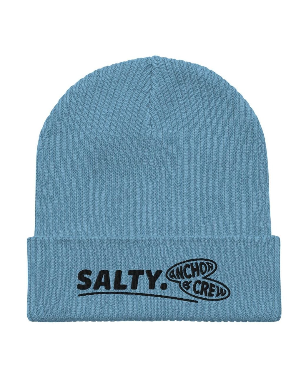 Anchor and Crew Blue Light Salty Gen. Organic Cotton Embroidered Beanie