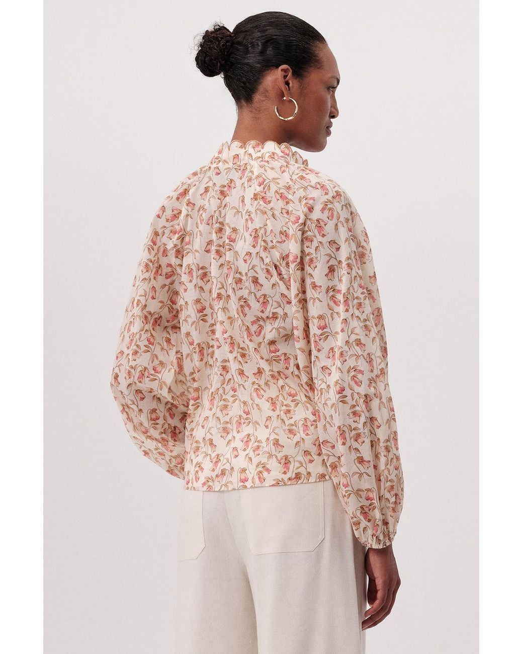 Exquise Pink Kathy High Neck Shirt