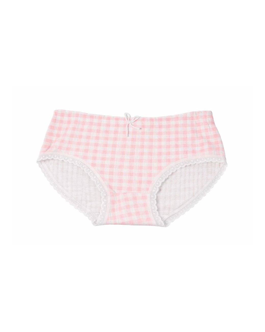 ADIBA Pink Belle Check Cotton Brief
