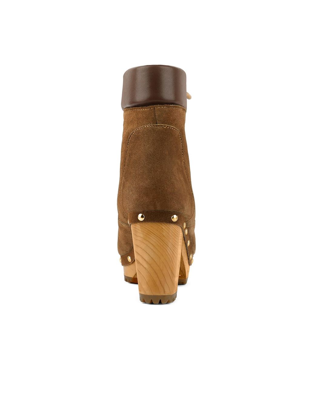 Rag & Co Brown Neutrals Maaya Handcrafted Collared Suede Boot