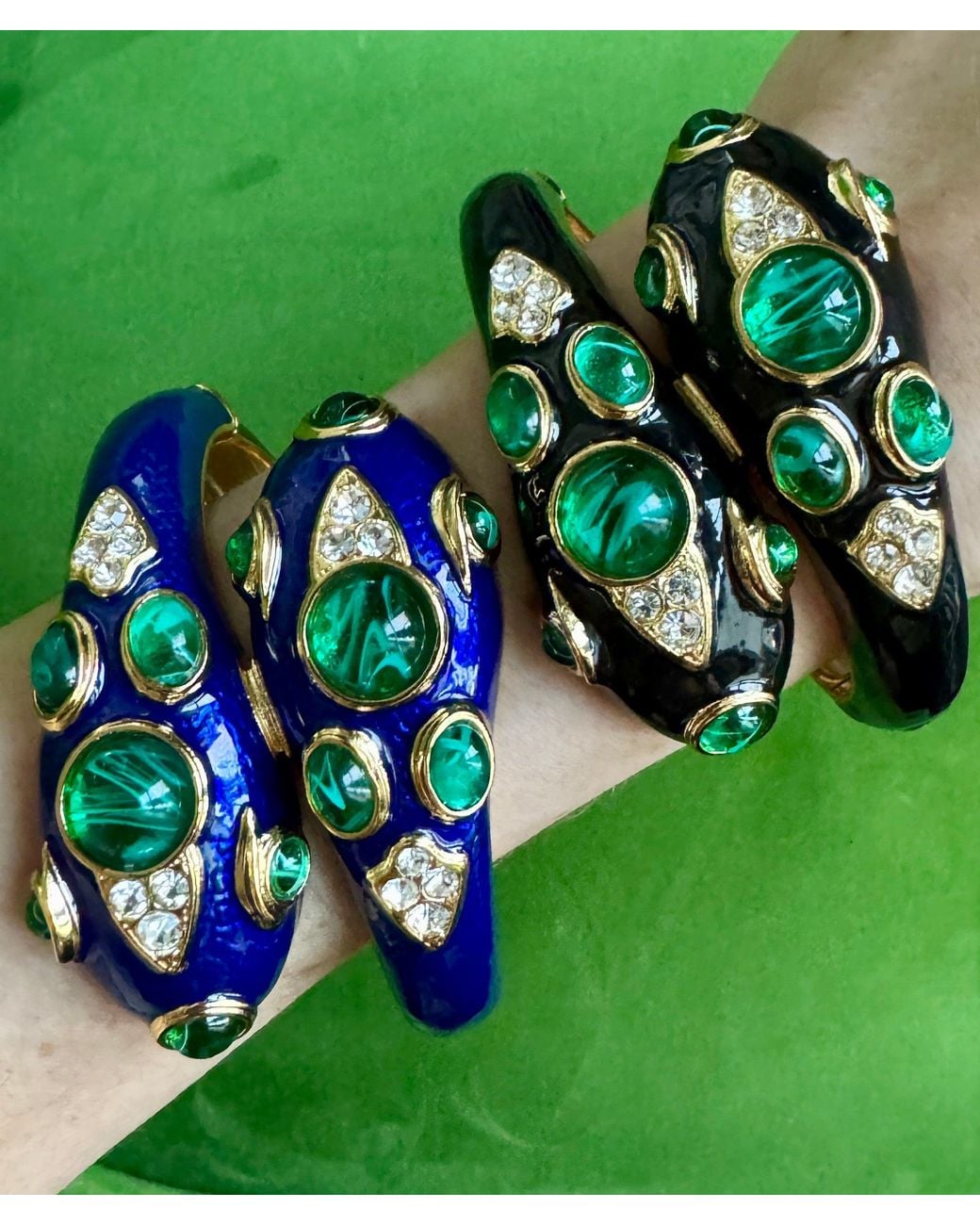 Laura Gray Blue Cobalt Double Headed Snake Bracelet