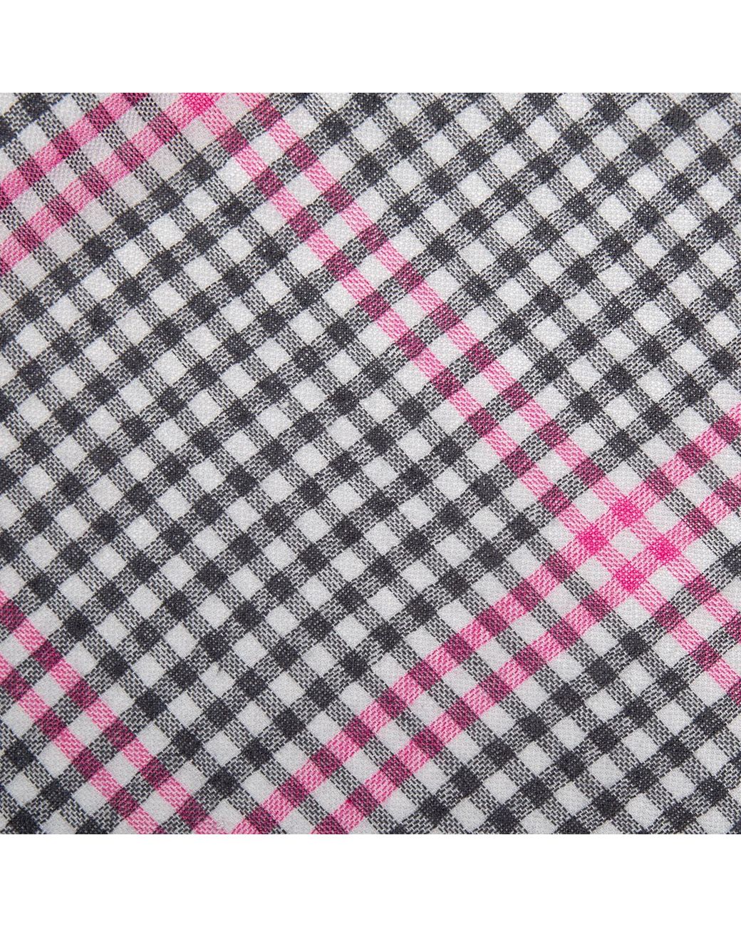 Kinalba Blue Weekender Gingham Cashmere & Silk Scarf