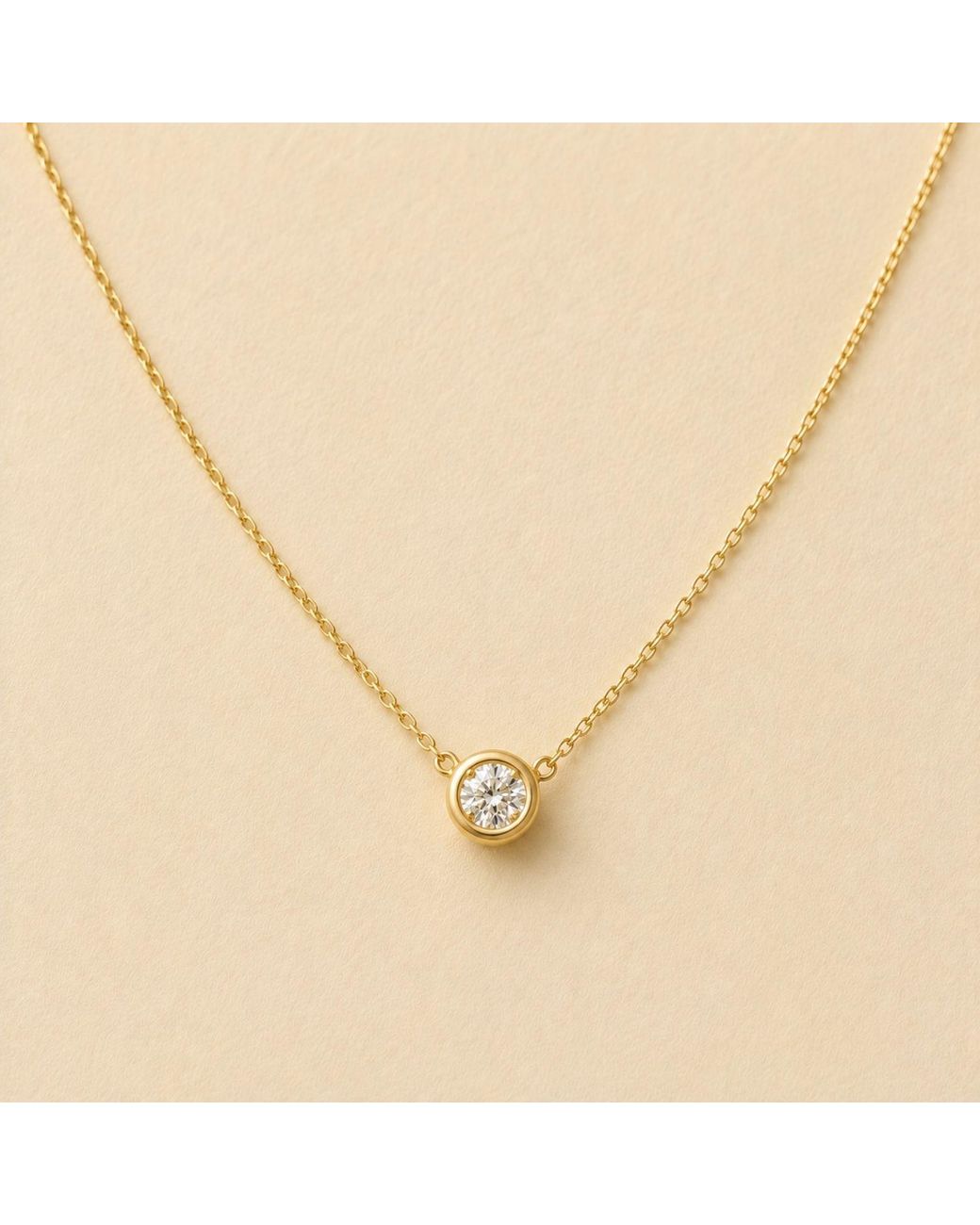 Lily Flo Jewellery Metallic Aurora Diamond Solitaire Necklace