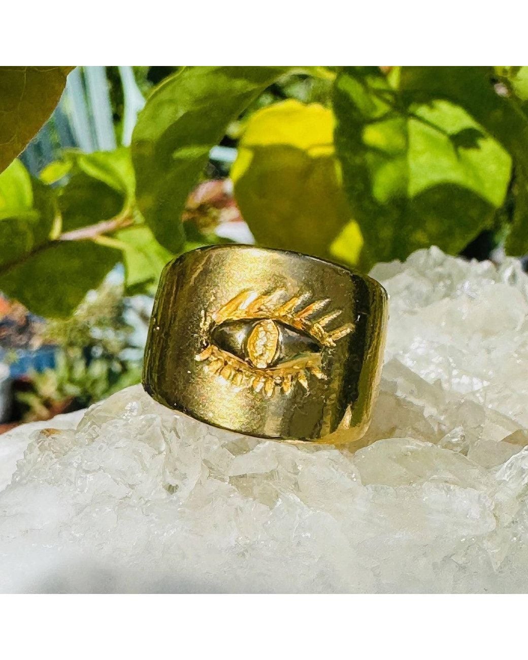 Lexi Jewelry Yellow Golden Eyelash Adjustable Ring