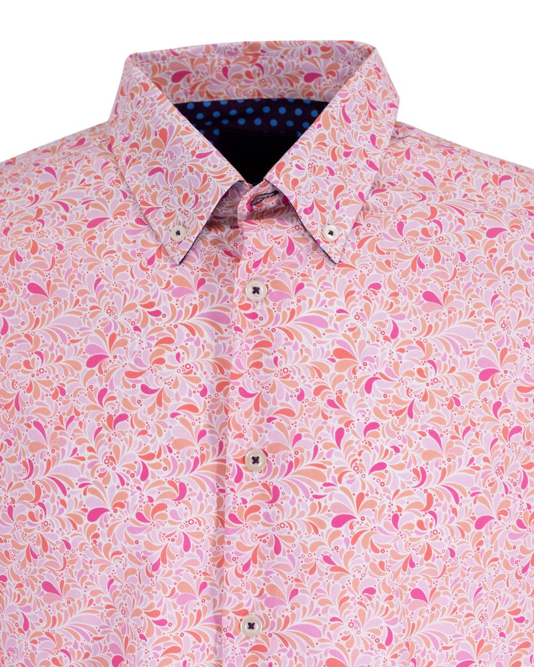 Lords of Harlech Pink Mitchell Small Swirl Shirt for men