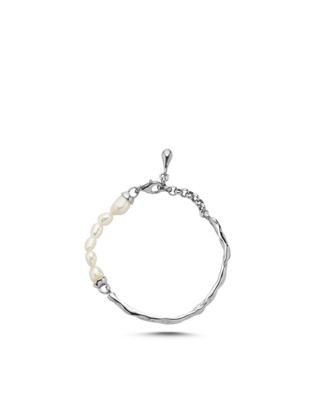 LINYA JEWELLERY Metallic Yira Pearl Cuff Bracelet