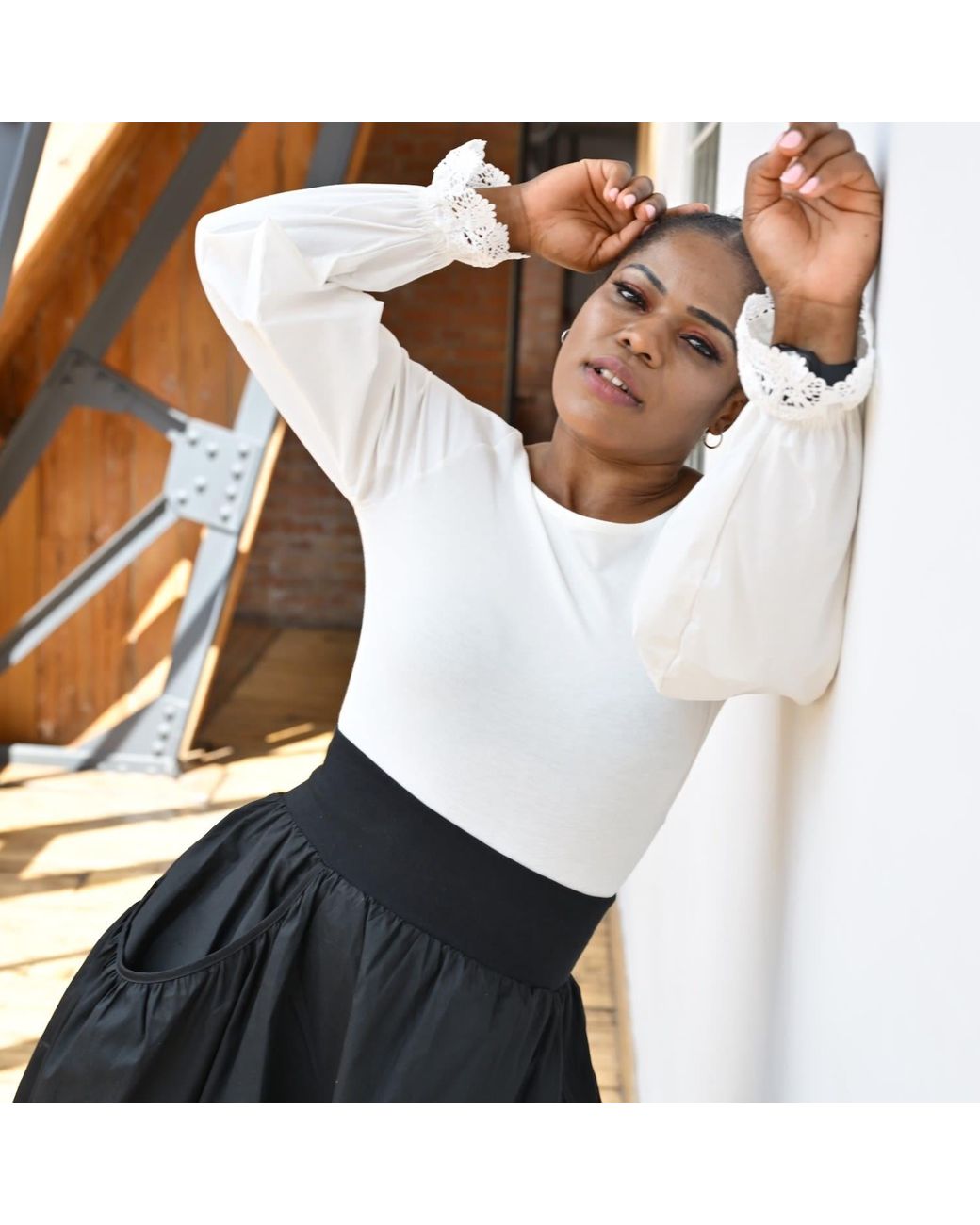 Frock Tales Black Alice Midi Skirt With Pockets