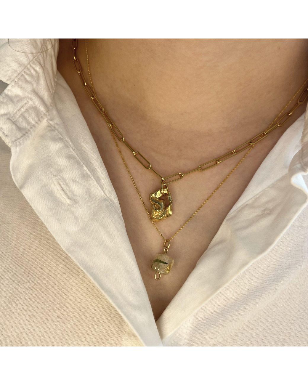 Bio-Trimmings Metallic Carrara Vermeil Necklace
