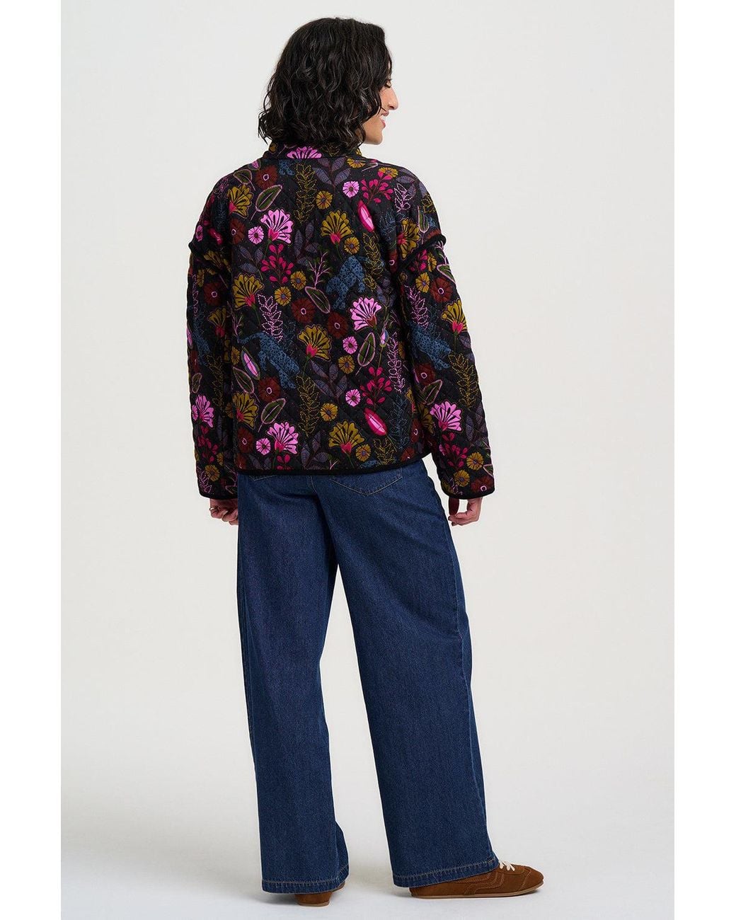 Sugarhill Black Elowen Quilted Jacket Jungle