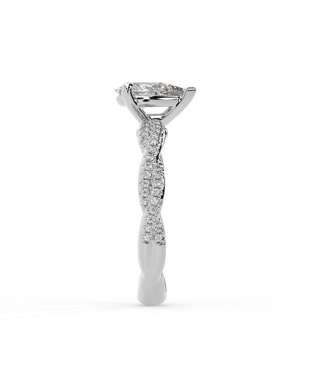Artisan Metallic 14K Shank Ring With Lab-Grown Diamond