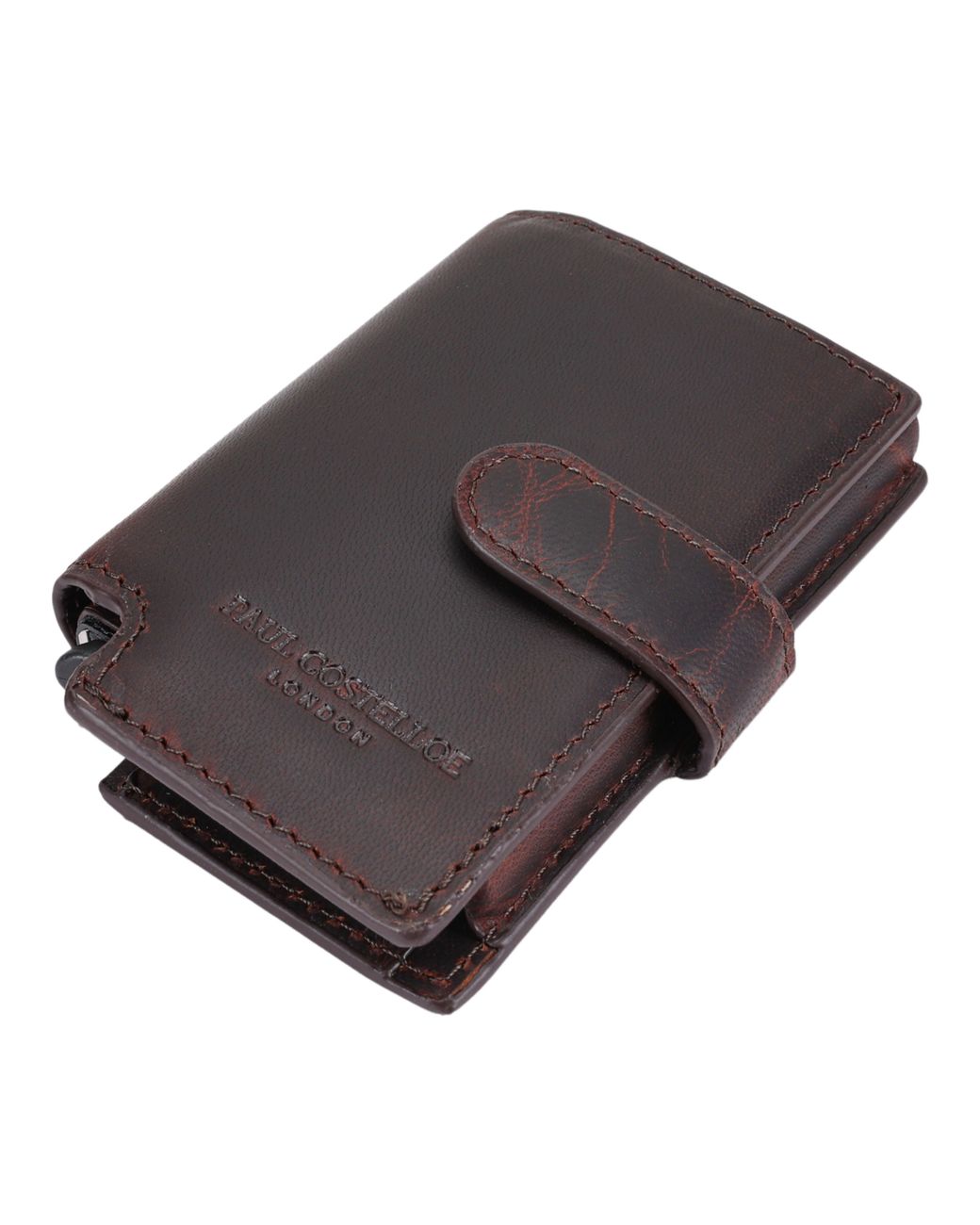 Paul Costelloe Blue Elio Leather Passport Holder for men