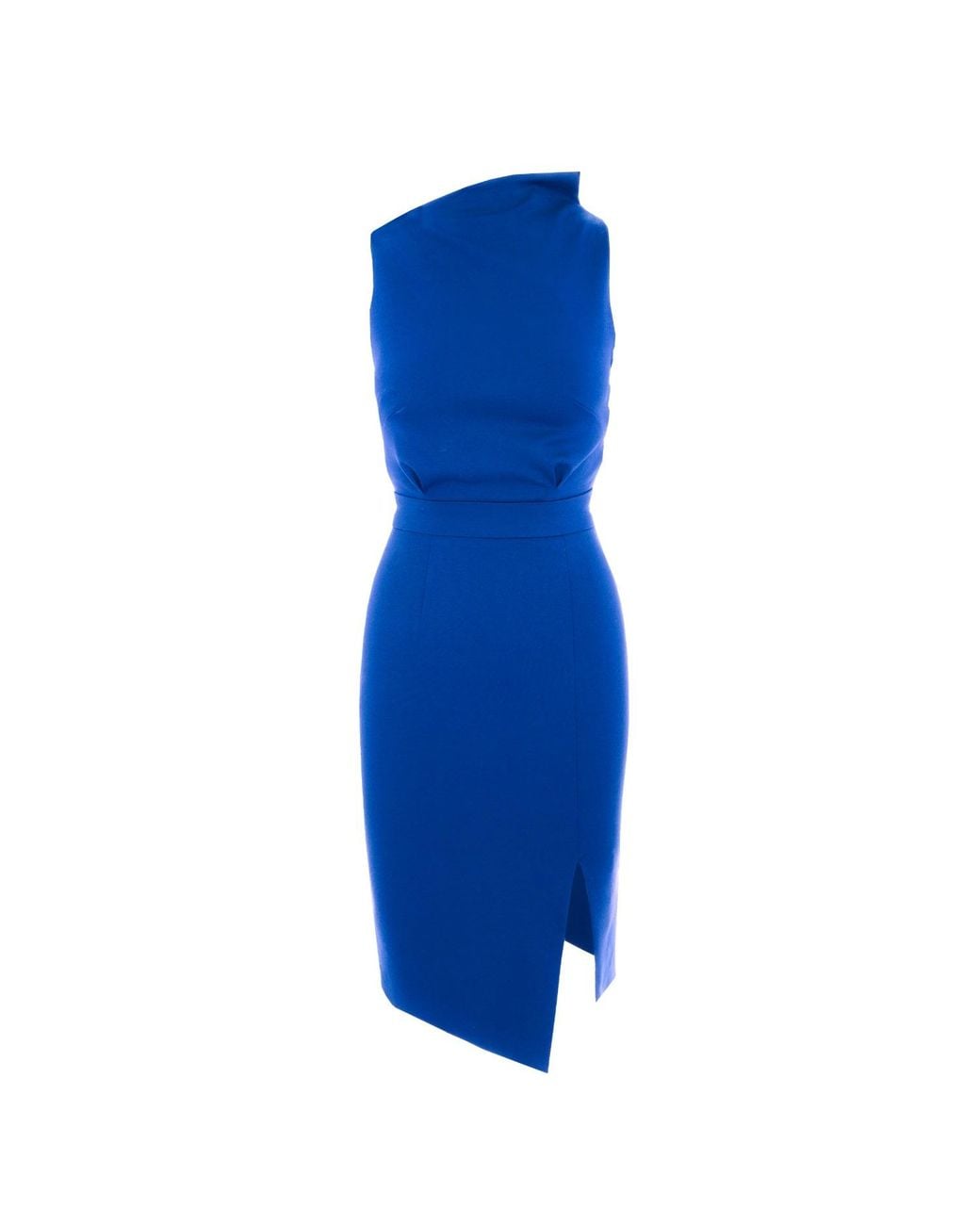 AVENUE No.29 Blue Bodycon Midi Dress With Leg Slit