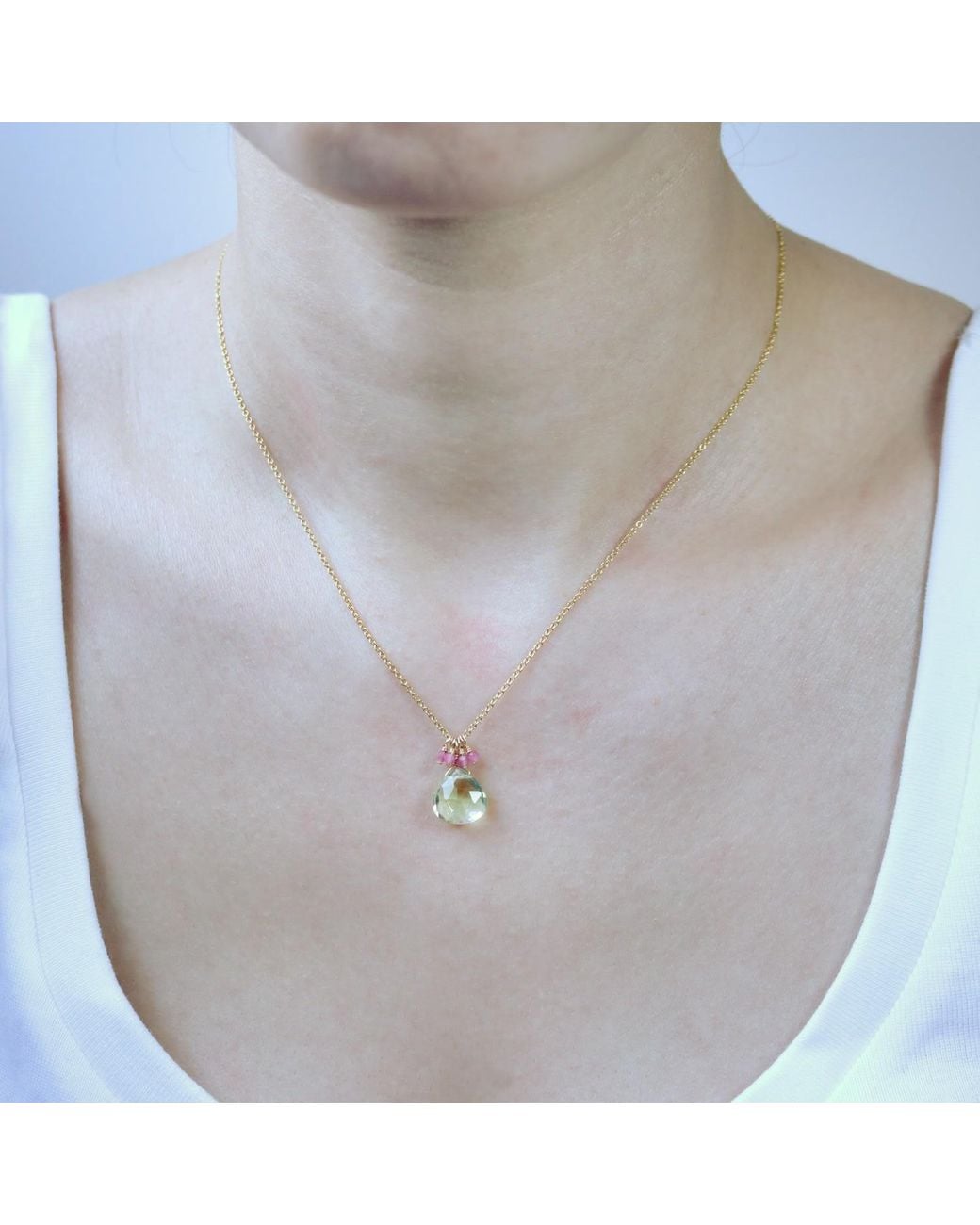 MOUNIR LONDON Metallic Amethyst Pendant