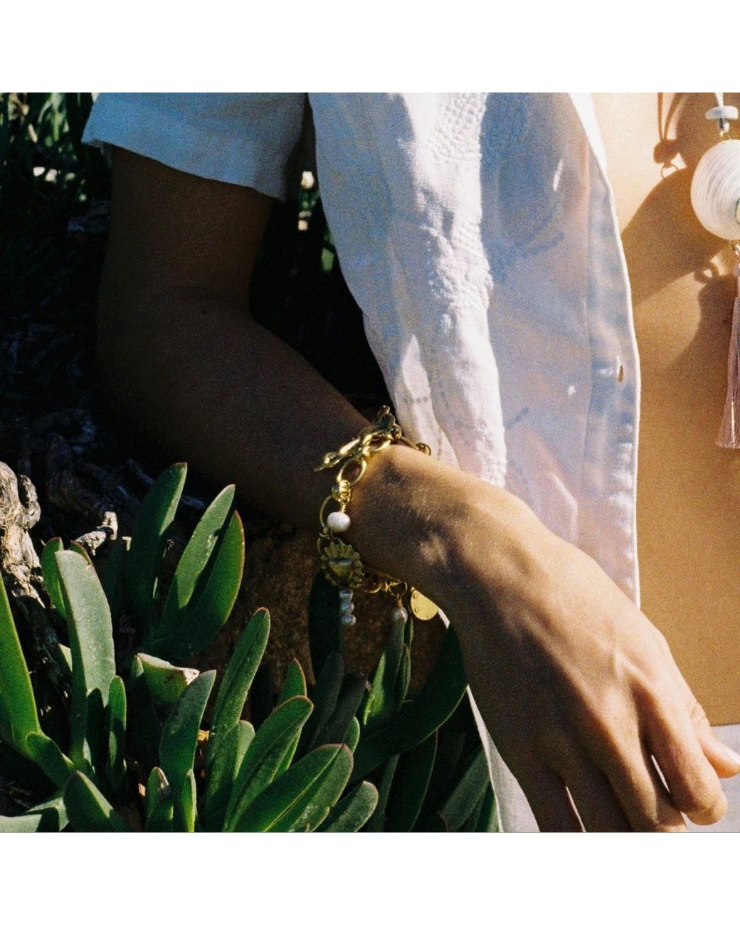 Sccollection Metallic Lola & Pearl Cheetah Charm Bracelet