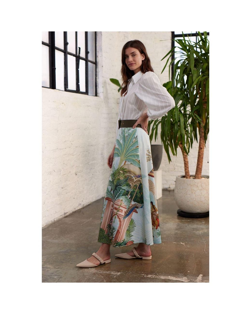Marianna Déri Green Orient Maxi Skirt