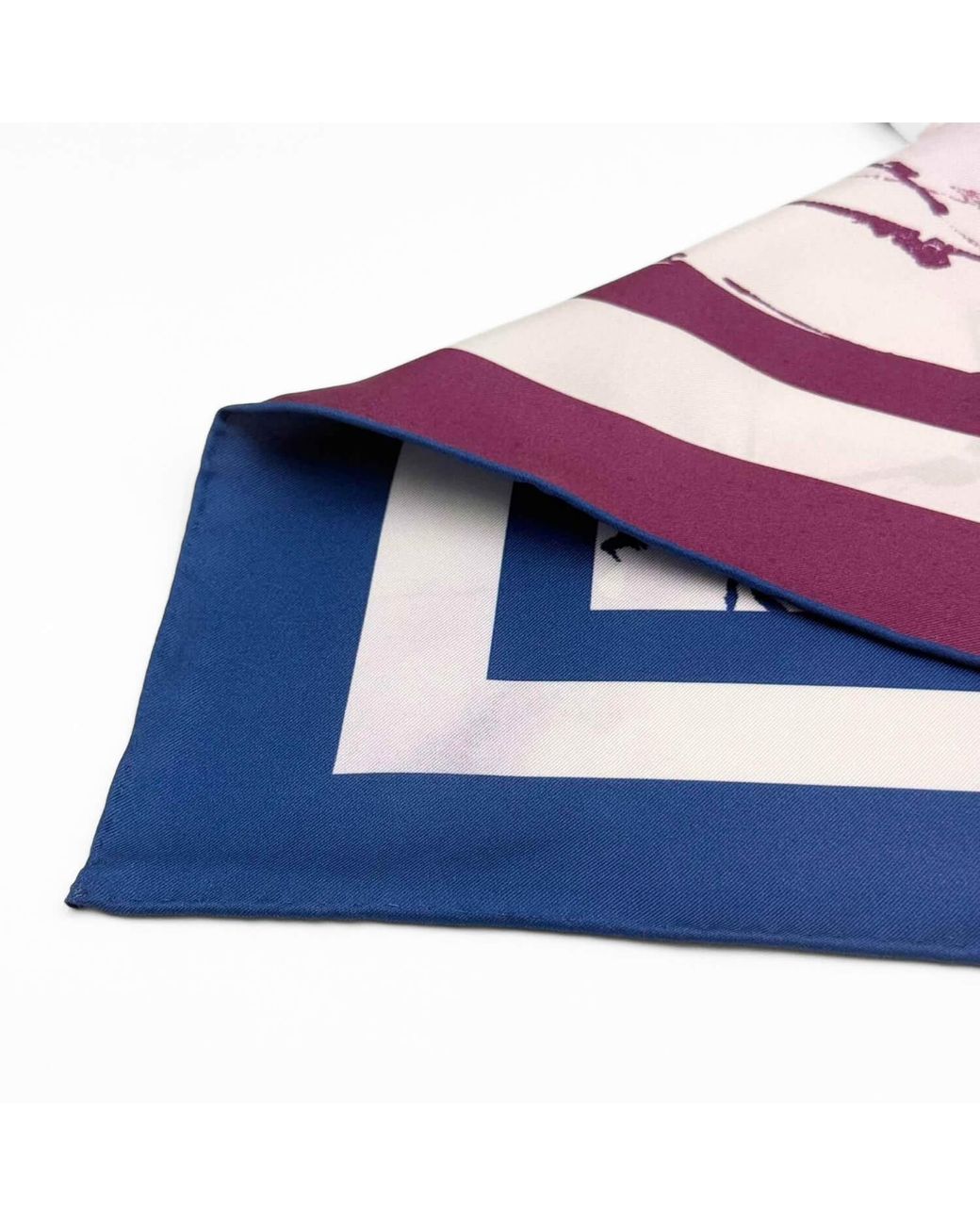Hi Silk Blue Beautiful Botanicals Large Square Silk Twill Scarf