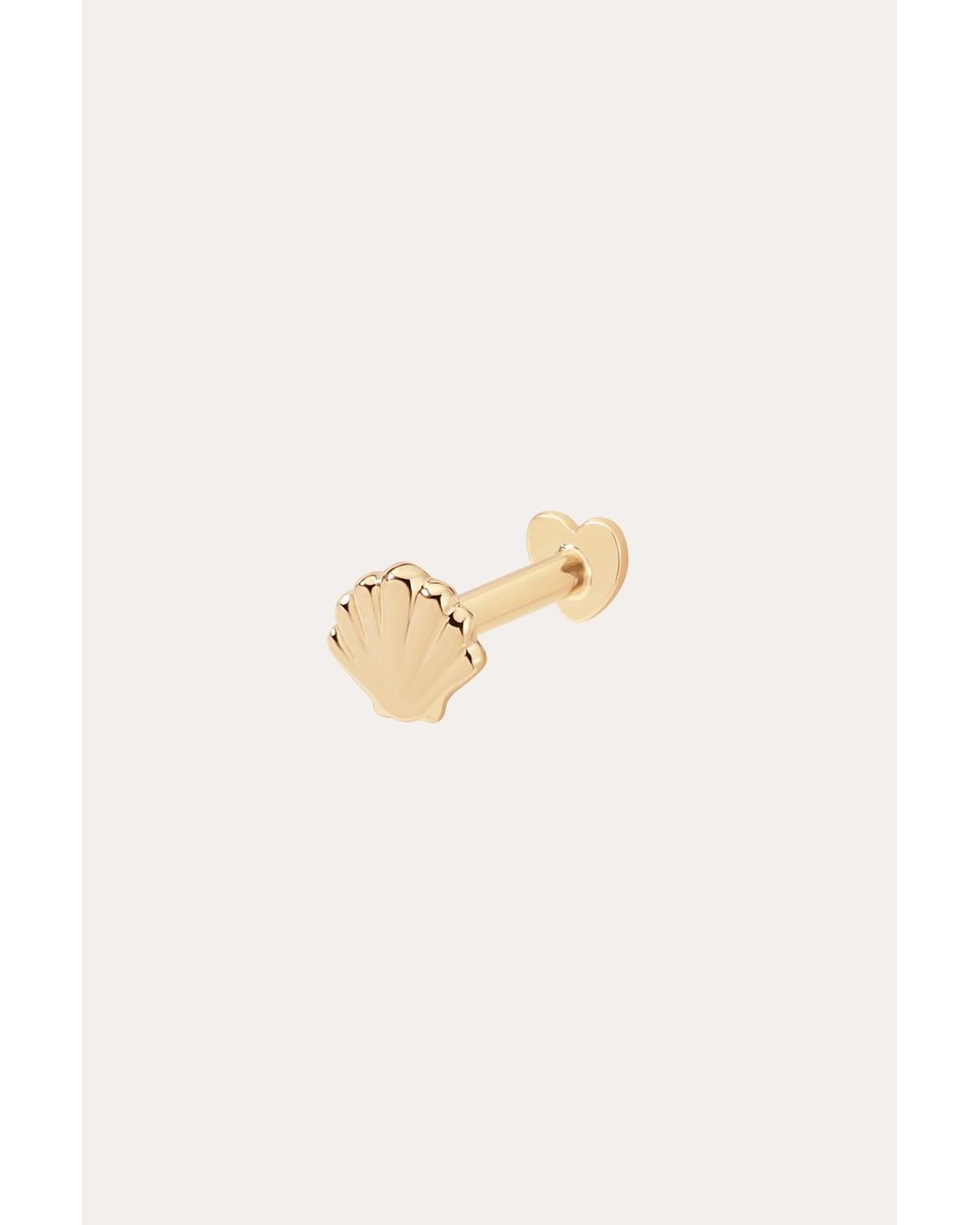 Vanhi Metallic 14K Solid Shell Flat Back Stud