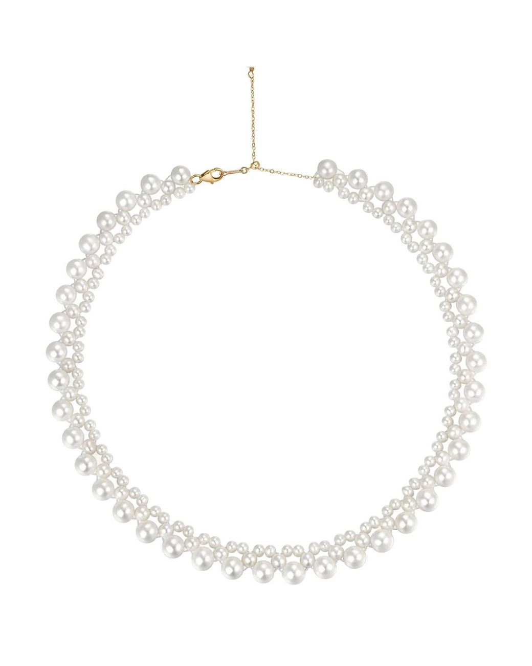 Katy Faye Metallic Adèle Pearl Necklace