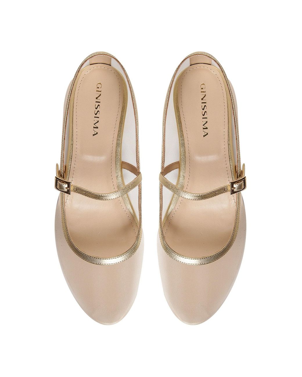 Ginissima Natural Neutrals Nude Mimi Round Toe Mary-Jane