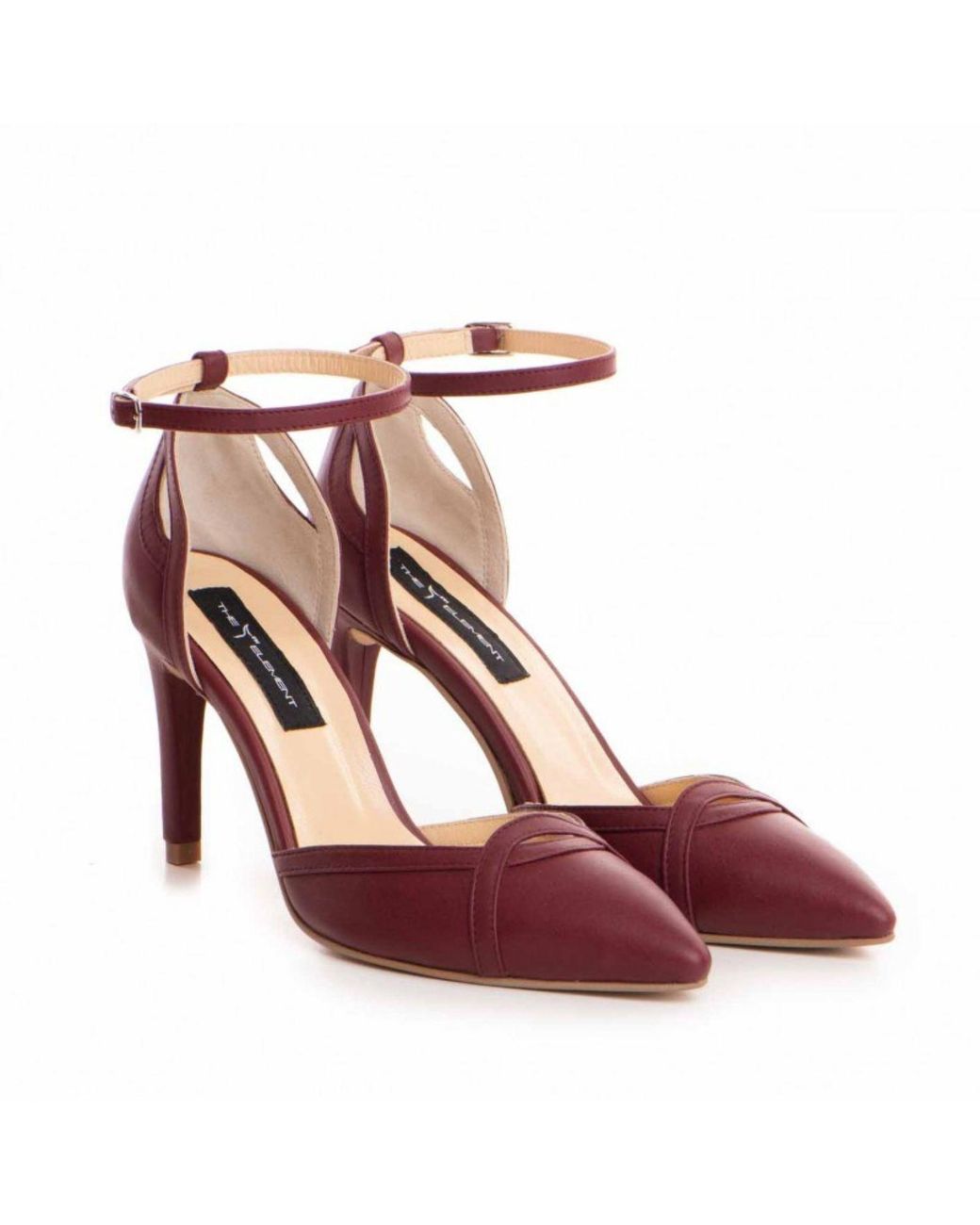The 5Th Element Red Burgundy Sculptural Ashanti Pumps