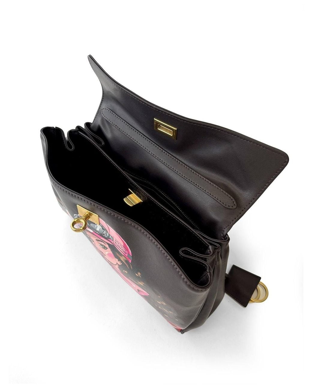 Maison Rubaiyat Brown Henriette Hand-Painted Leather Shoulder Bag – Retro Rally