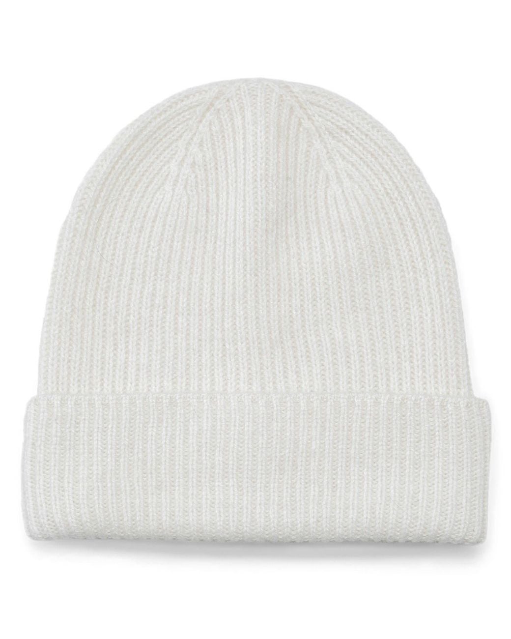 tirillm White Holly Rib Knitted Cashmere Hat