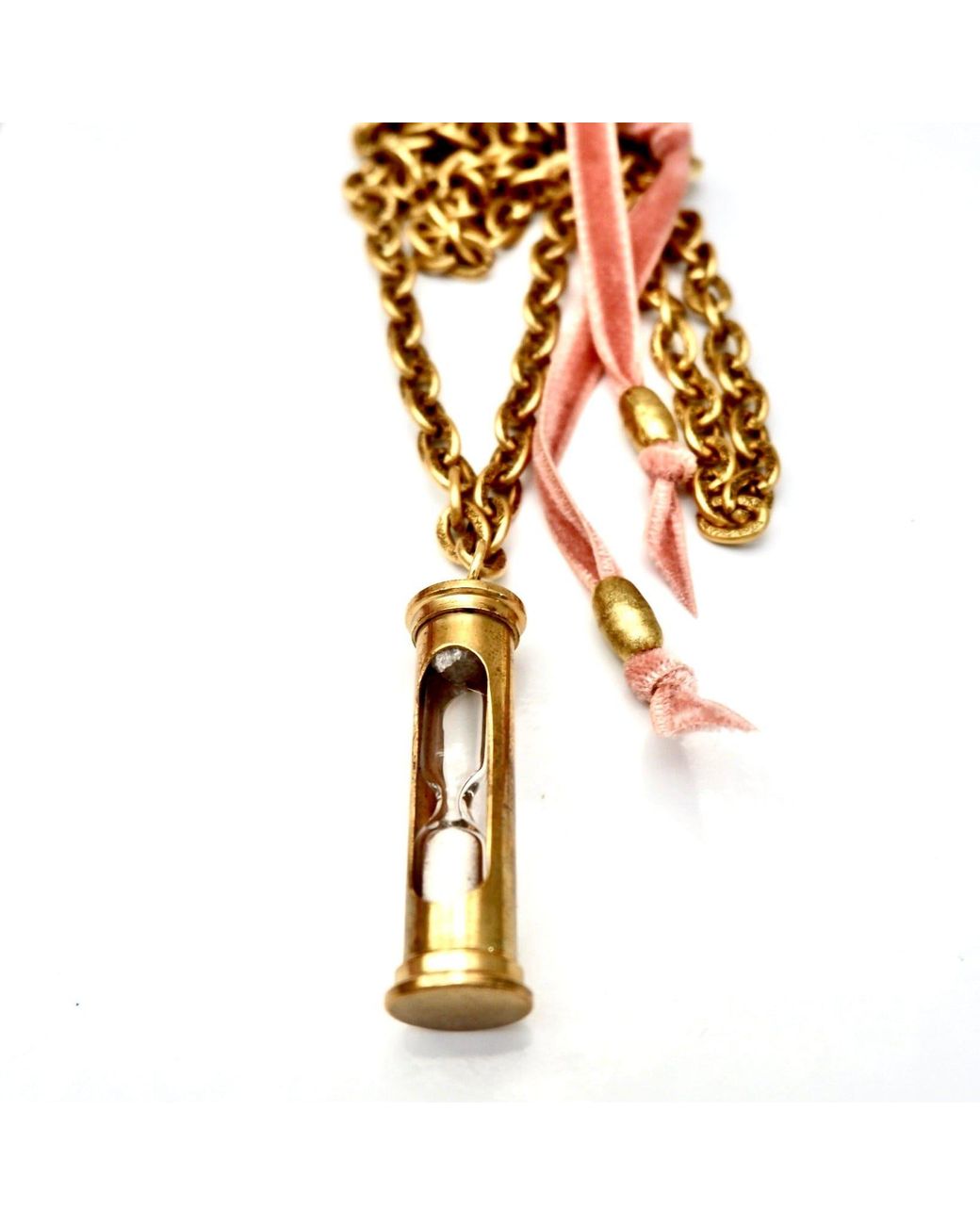 Persia Dona Jewelry Orange Vintage Hourglass Pendant Necklace