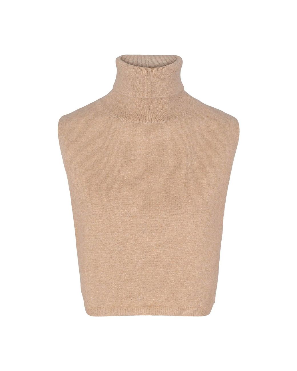 tirillm Natural Helene Cashmere Bib, Light Camel