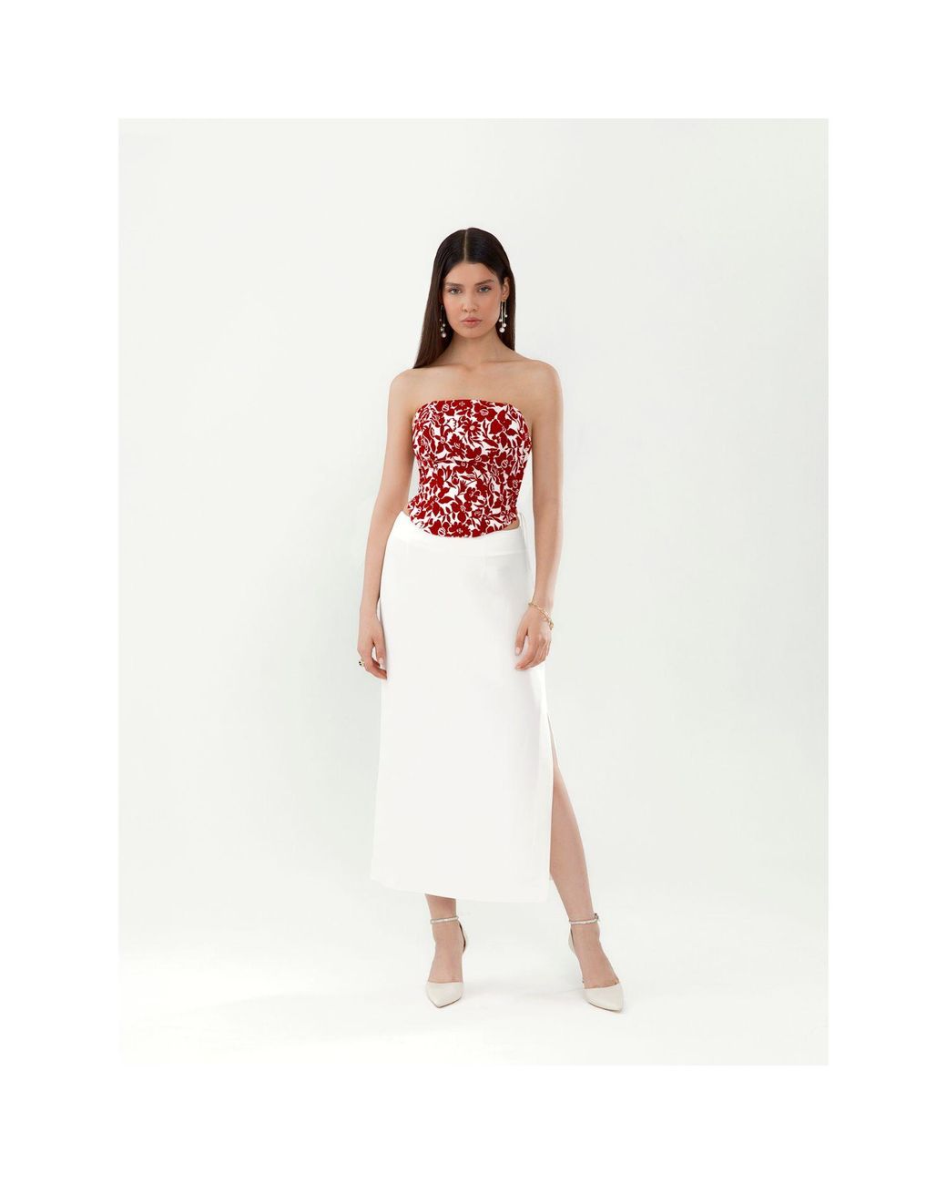 Elsava Red Velvet Flame Corset