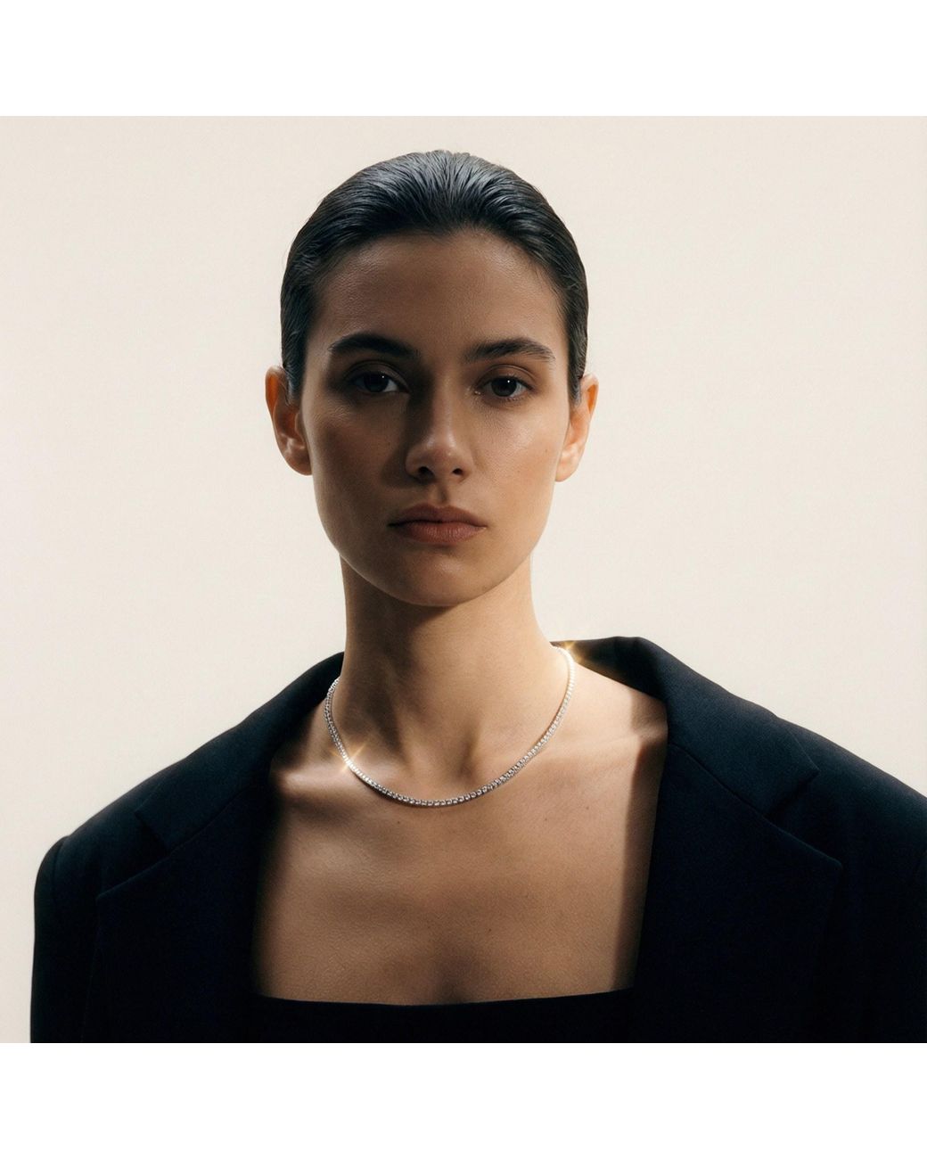 The M Jewelers Metallic The Thin Tennis Necklace