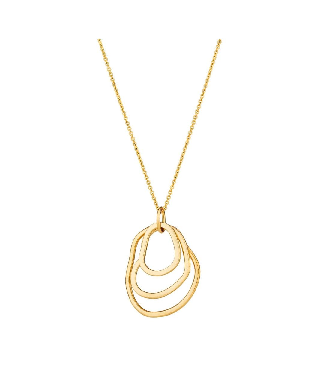 Posh Totty Designs Metallic Yellow Gold Plated Fine Organic Family Necklace
