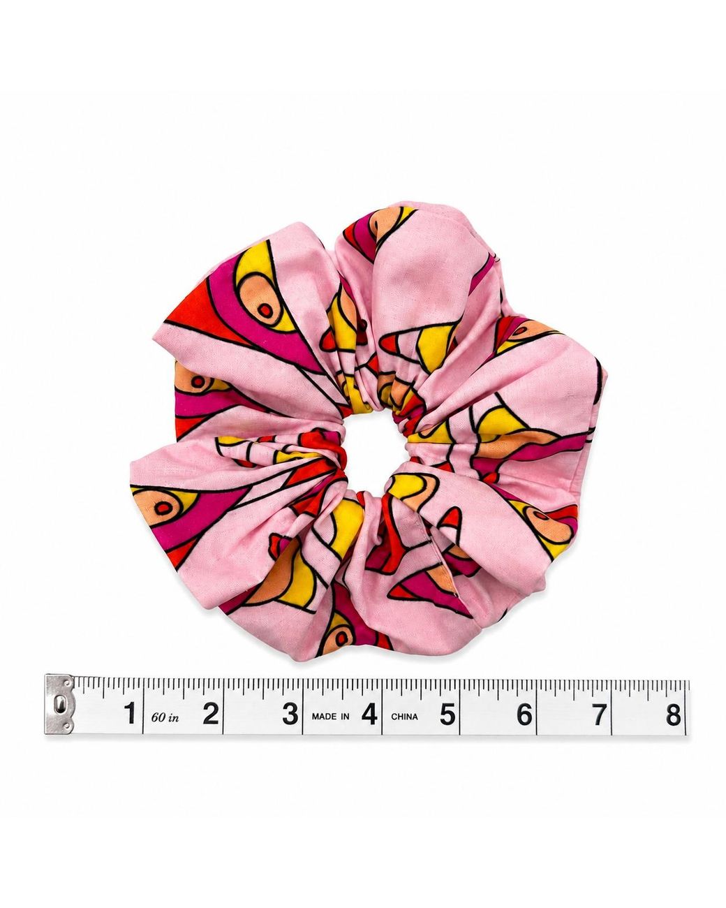 Julia Clancey Pink Super Sized Strawberry Martini Recycled Cotton Scrunchy