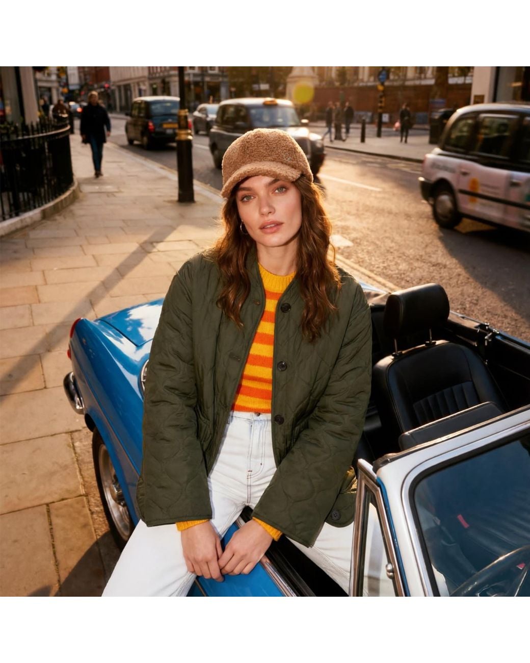 Chanel Joan Elkayam Brown Camel Boucle C J E Cap