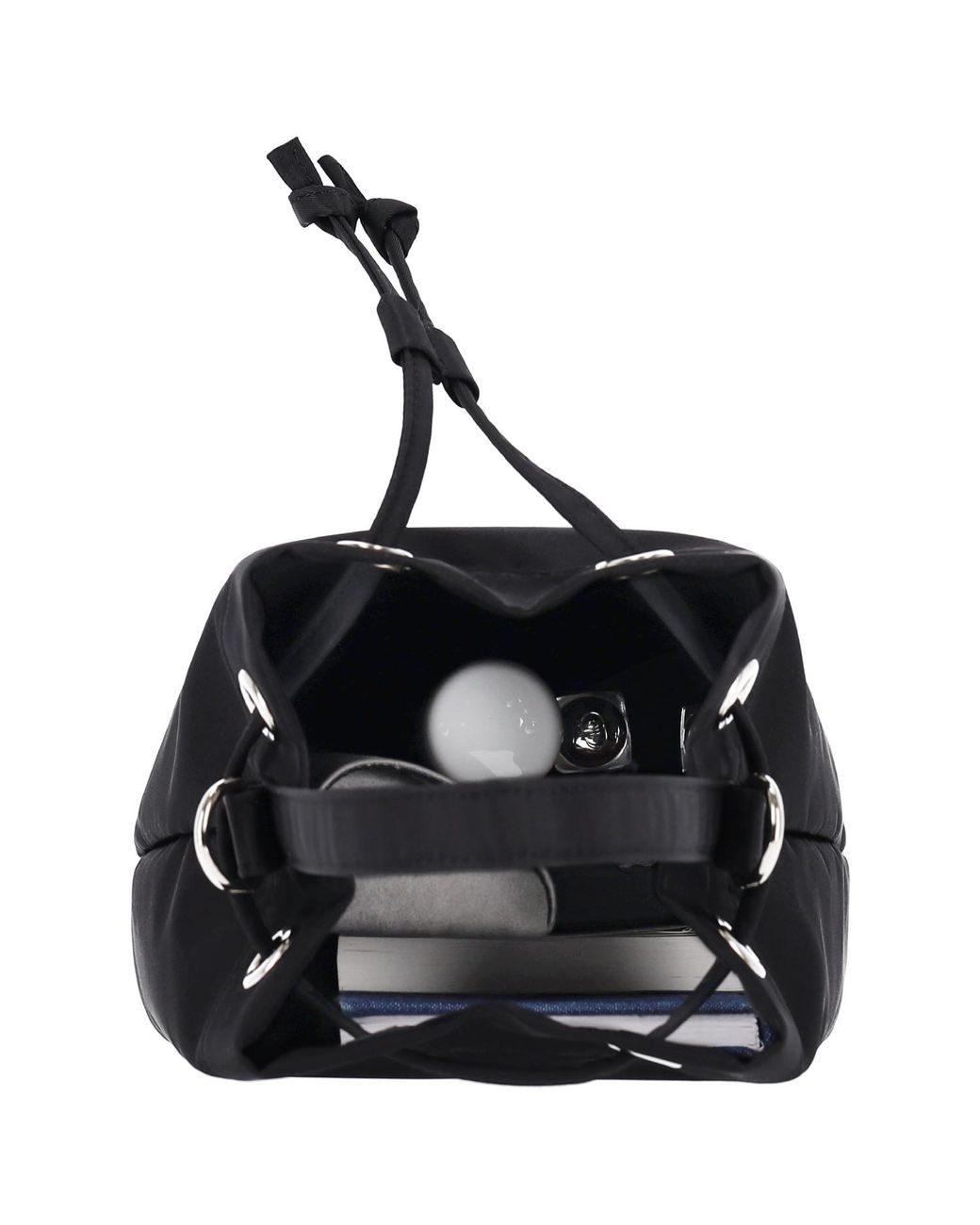 MARHEN.J Black Recycled Nylon Bucket Bag
