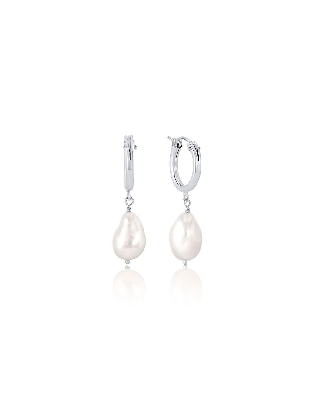 SET & STONES White Adelle Hoops