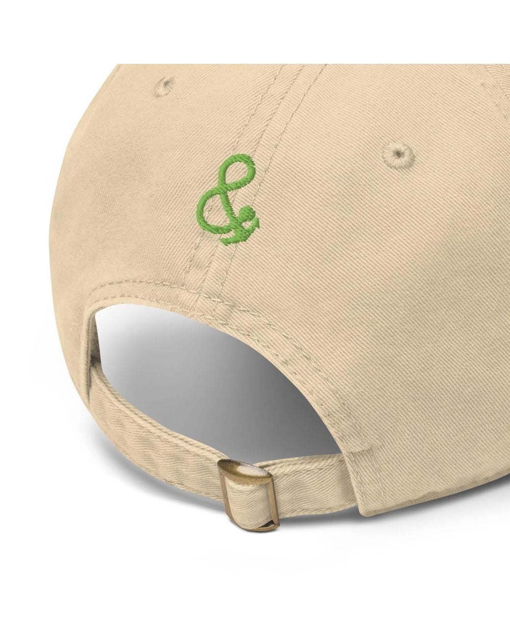 Anchor and Crew Green Neutrals Natural & Dark Pickles Slogan Cotton Embroidered Cap
